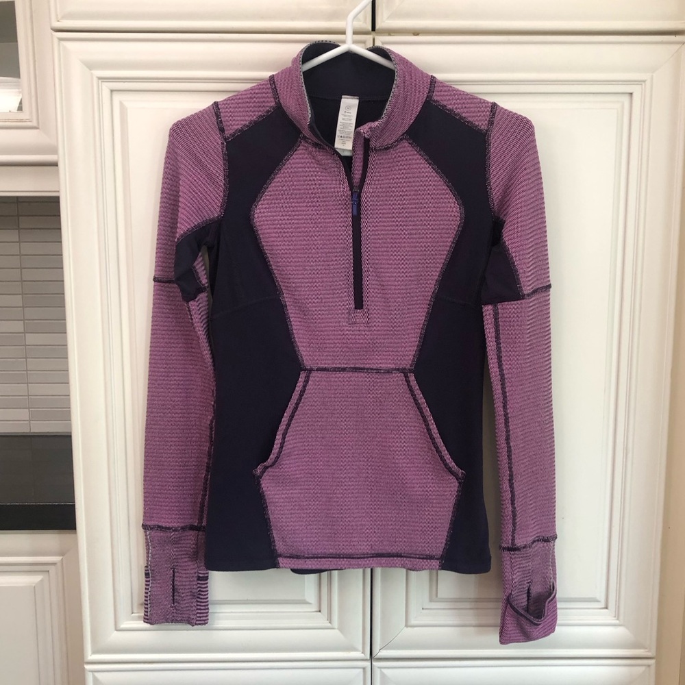 Ivivva girl’s partial zip long sleeve shirt